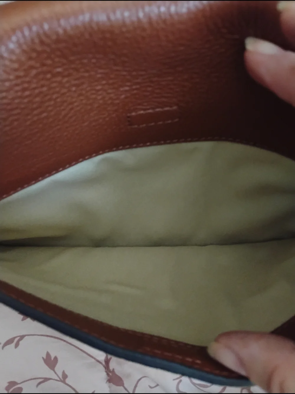 Ralph Lauren Brown Leather Chain Shoulder Bag